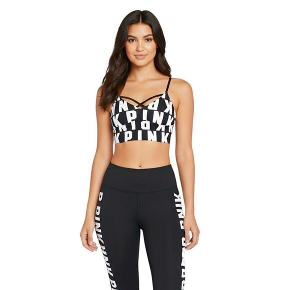 Victoria’s Secret Pink Sports Bra Sz Small Activewear Loungewear Cropped Gym